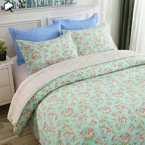 100% Cotton Lightly Quilted Coverlet Set Isabella Multi Queen