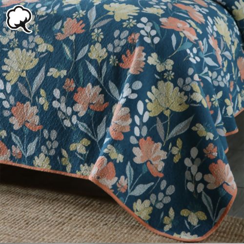 100% Cotton Lightly Quilted Coverlet Set Isla Queen