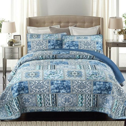 100% Cotton Lightly Quilted Coverlet Set Maxwell Queen