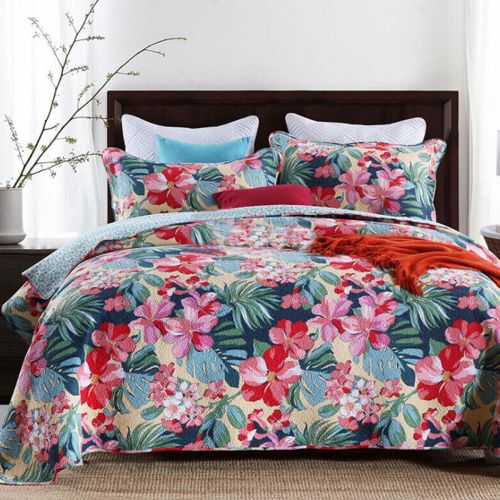 100% Cotton Lightly Quilted Coverlet Set Samoana Queen