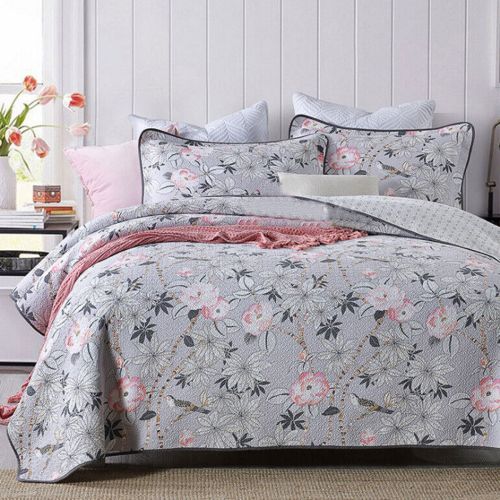 100% Cotton Lightly Quilted Coverlet Set Solomon Queen