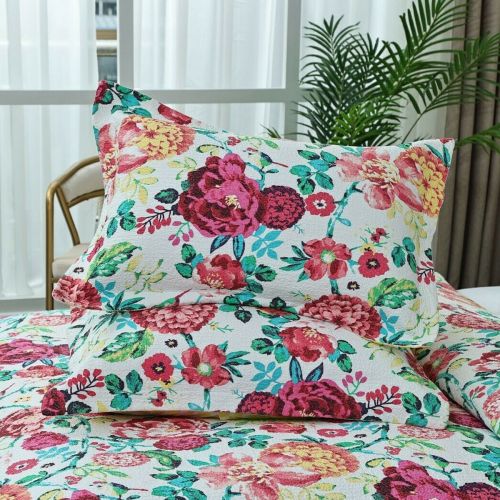 100% Cotton Lightly Quilted Coverlet Set Tongan Queen