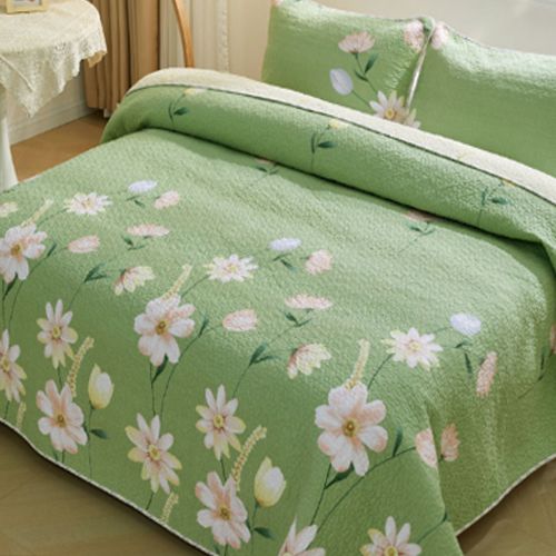 Greenville 100% Cotton Lightly Quilted Reversible Coverlet Set