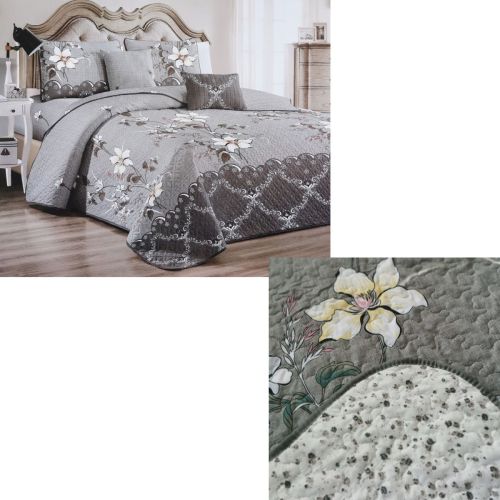 Castello 3 Pce Lightly Quilted Polyester Coverlet Set Queen