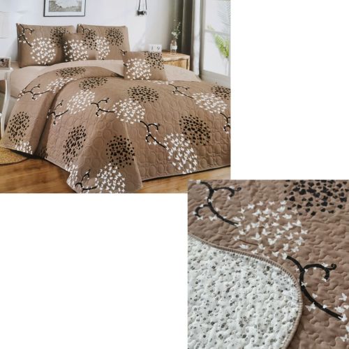 Mariposa 3 Pce Lightly Quilted Polyester Coverlet Set Queen