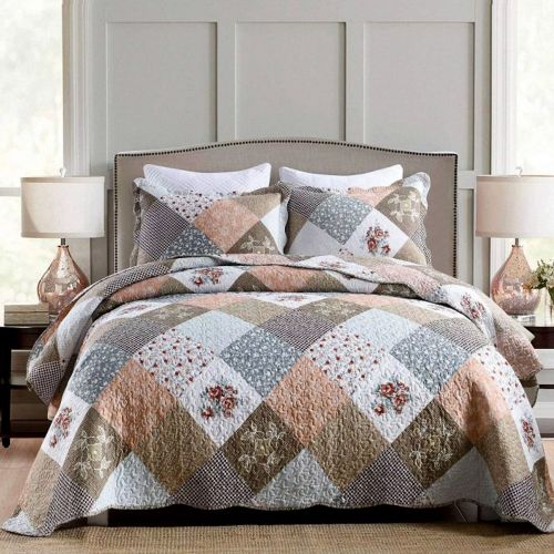 Sassari 3 Pce Lightly Quilted Polyester Coverlet Set Queen