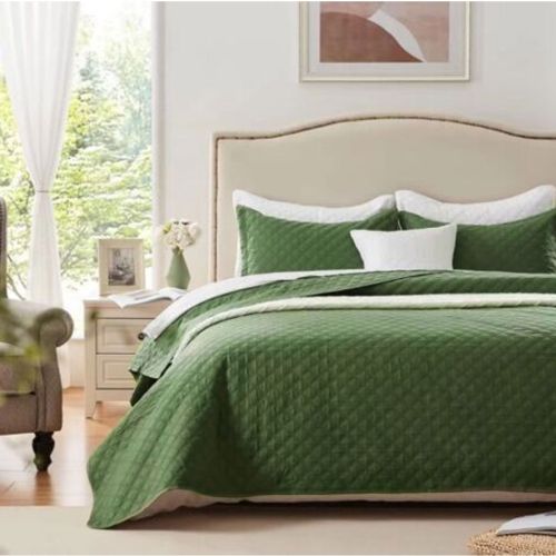 Charlie 3 Pce Lightly Quilted Polyester Embossed Coverlet Set Queen/King