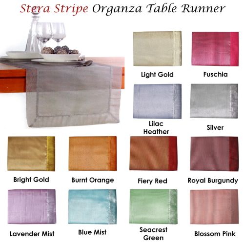 Stera Stripe Organza Table Runner by Hoydu