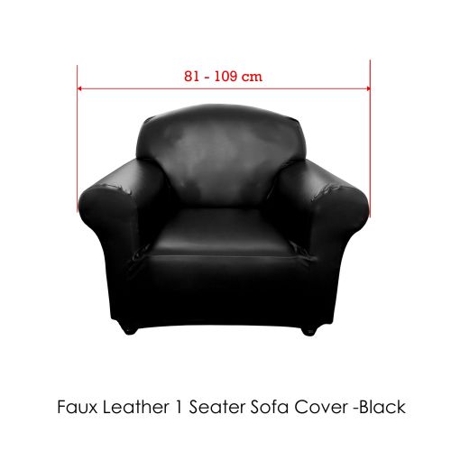 Faux Leather Black Couch Cover By Surefit, White Faux Leather Sofa Cover