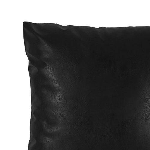 Faux Leather Black Cushion Cover 45 x 45 cm by Surefit