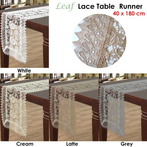 Leaf Lace Table Runner 40 x 180 cm