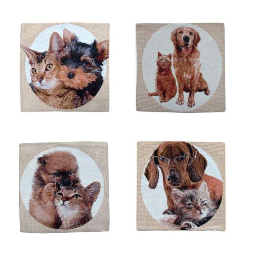 Tapestry Pet Cat Dog Square Cushion Cover 43 x 43 cm