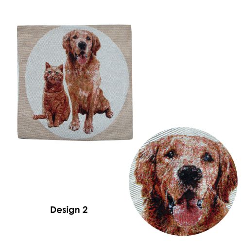 Tapestry Pet Cat Dog Square Cushion Cover 43 x 43 cm