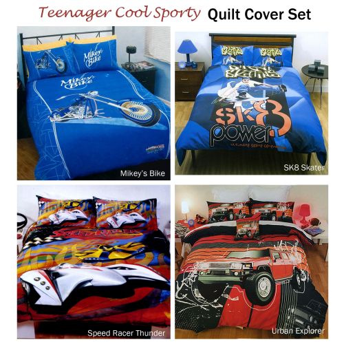Teenager Cool Sporty Quilt Cover Set by Just Home