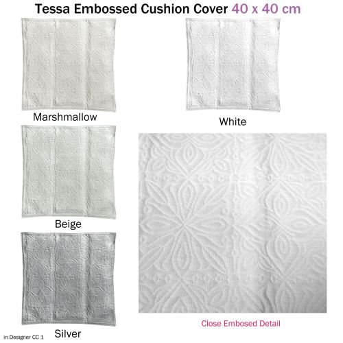Tessa Embossed Cushion Cover 40 x 40 cm