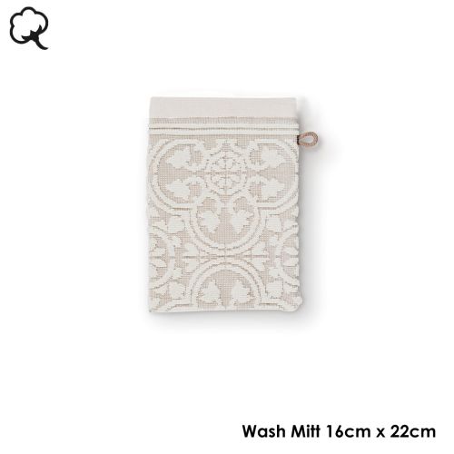 Tile de Pip Khaki Towel or Wash Mitt by PIP Studio