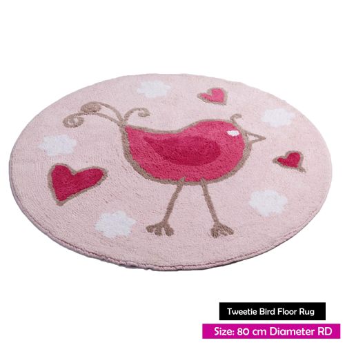 Tweetie Pink Floor Rug by Jiggle & Giggle