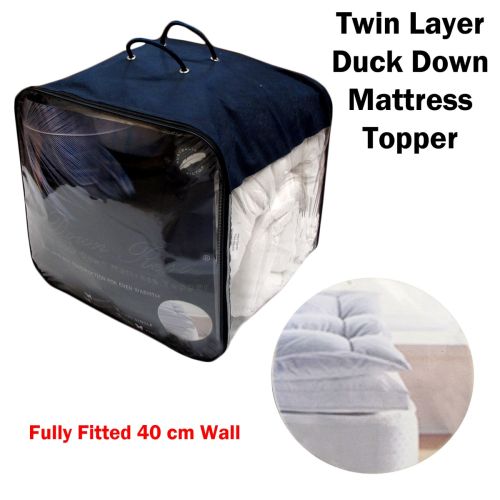 Dual Layers - 100% Duck Down / Reverse 100% Feather Mattress Topper