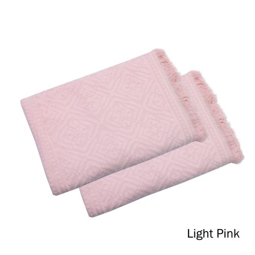 500GSM Twin Pack Jacquard Velour 100% Egyptian Cotton Bath Towels 70 x 140cm by Ramesses