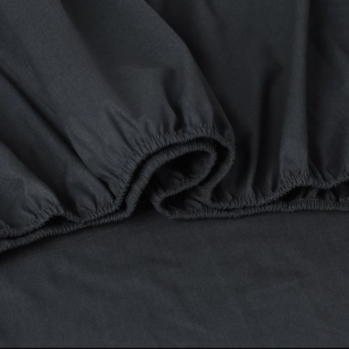 Elan Linen 100% Egyptian Cotton Vintage Washed 500TC Charcoal King Single Bed Sheets Set