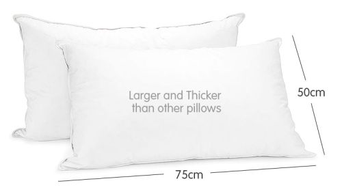Laura Hill Duck Down Feather Pillow Twin Set - 1.3kg