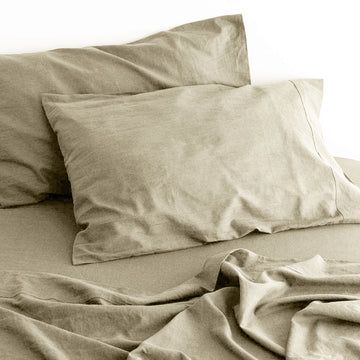 luxurious linen cotton sheet set 1 mega queen natural