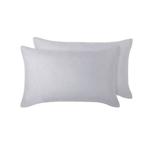 100% Linen Pair of Standard Pillowcases Dove Grey 48 x 73 cm by Vintage Design Homewares