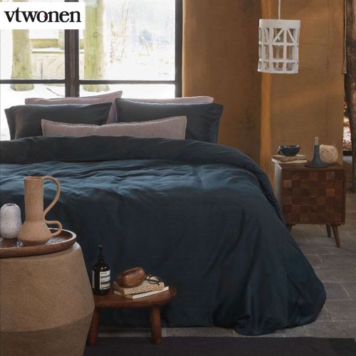 Earth Dark Blue Quilt Cover Set by VTWonen