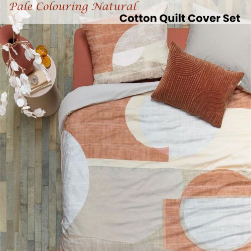 Pale Colouring Natural Cotton Quilt Cover Set by VTWonen