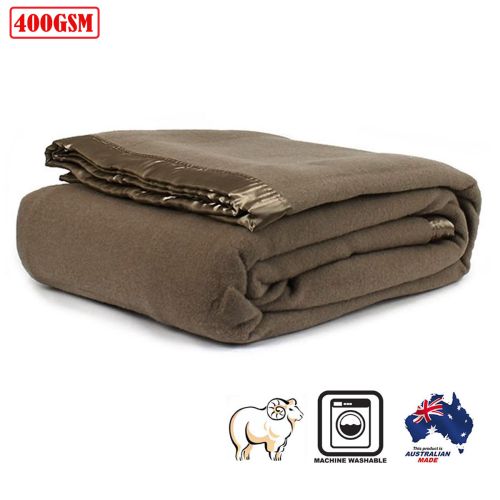 400GSM Australian Washable Wool Blanket Angora by Jason