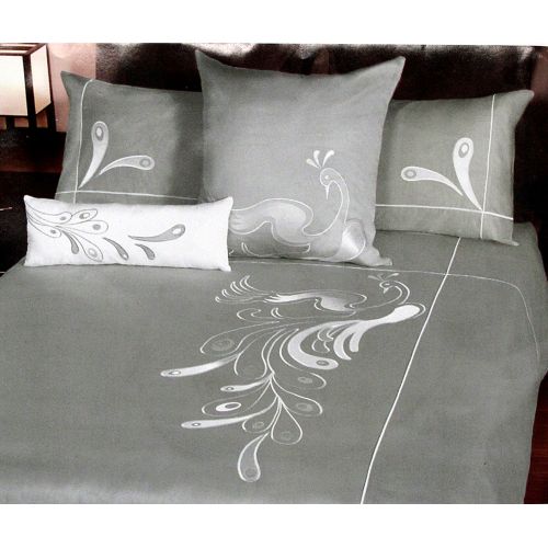 White Peacock Quilt Cover Set by Orient Sense