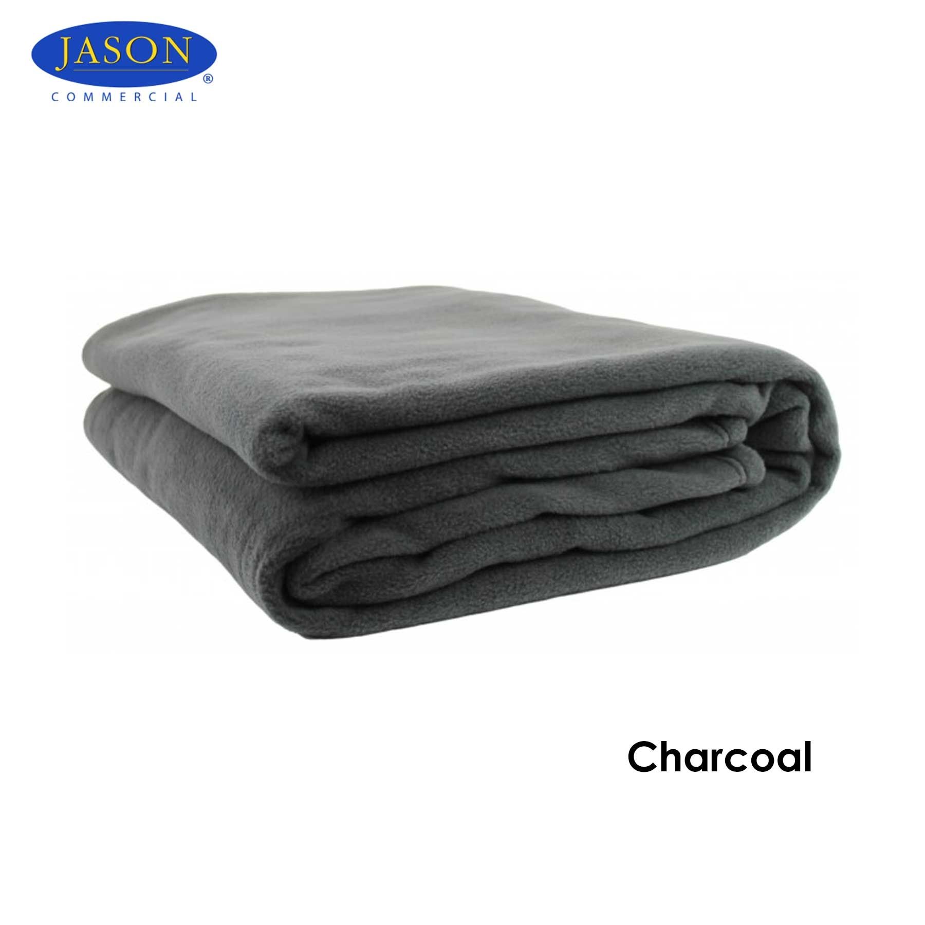 360gsm Polar Fleece Blanket Charcoal By Jason